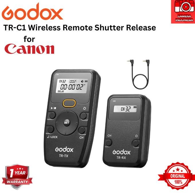 Godox Tr-C1 Wireless Remote Shutter Release Intervalometer For Canon Camera 90D 80D 77D 70D 60D 800D