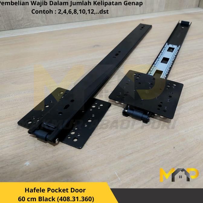 CO Rel Pocket Door Hafele 60cm Black ( 480.31.360 )