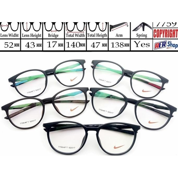 Frame kacamata minus premium NIKE HYVERMAX bulat kacamata sport unisex Terlaris