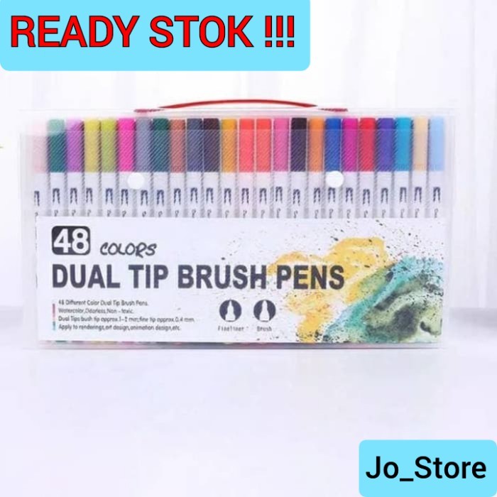 

48 COLORS BRUSH MARKER PEN DUAL TIP MARKER PEN MAGICFLY BRUSH PEN