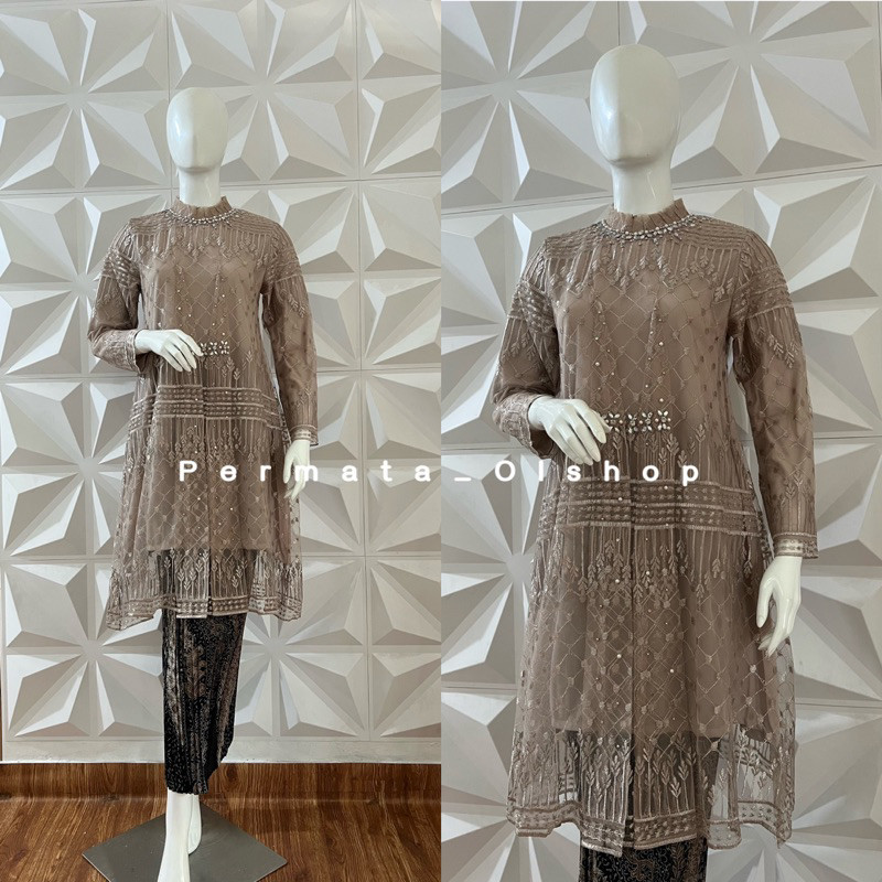 Hotss Permata Olshop / Kebaya Tunik Audy / Kebaya Payet / Kebaya Kondangan / Kebaya Wisuda / Kebaya