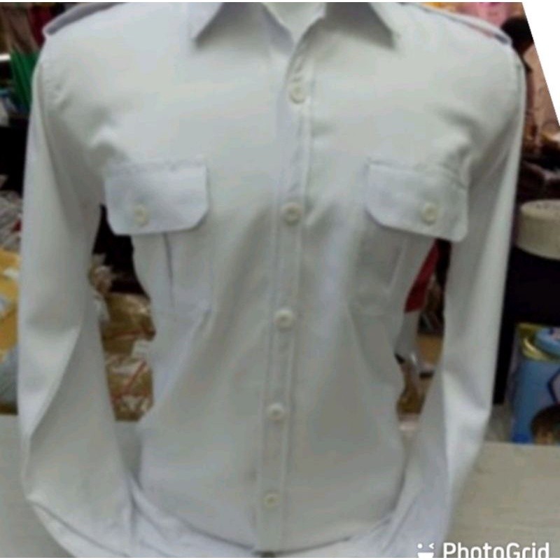 Best Seller Seragam Lichandra ,Atasan Baju Putih Pns,Asn,Pria Lengan Panjang, Atasan Baju Dinas