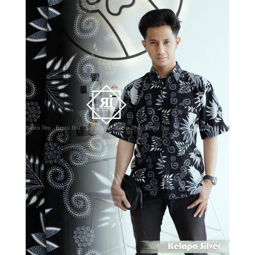 Set Couple Kebaya Aurora Selendang Silver/ Kebaya Wisuda Modern/ Batik Sarimbit/ Setelan/ Baju Batik