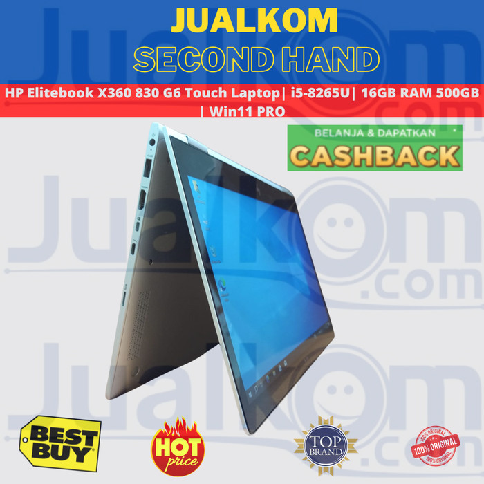 Laptop Second Hp Elitebook X360 1030 G4 Fhd I7 8565U 16Gb Ram 500Gb Ssd