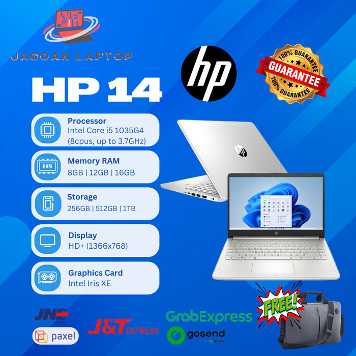 Laptop Baru Hp 14 Core I5 1135G7 (Gen11) 16Gb 1Tb Ssd