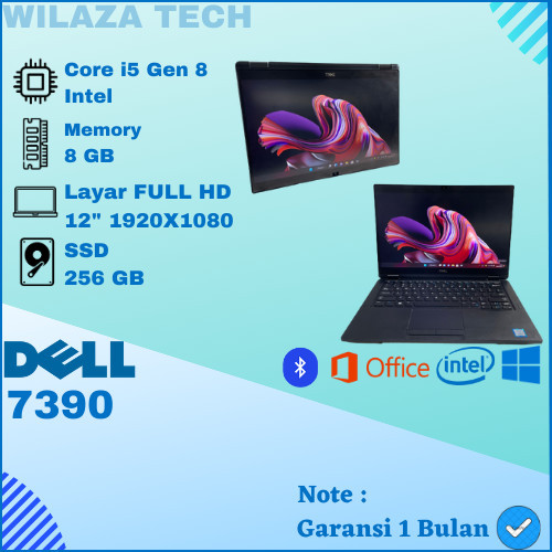 Laptop Bekas Dell 7390 I5/I7 Ram 8 Gb
