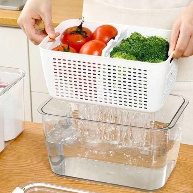 Terjangkau Premium Wadah Makanan Box Kulkas Rak Dapur Kontainer Saringan Freezer