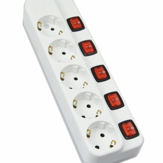 KRISBOW COLOKAN LISTRIK STOP KONTAK 3/4/5/6 SOCKET LUBANG ON/OFF