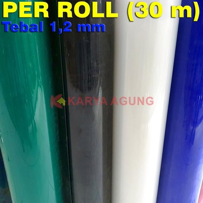 CO Fiber Plat Plastik Penutup PER ROLL (30 meter) / Tutup Pagar Rumah TEBAL POLOS GLOSS per rol 30m