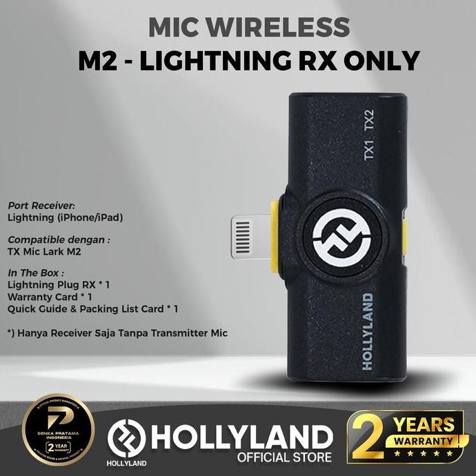Promo Hollyland Lark M2 Receiver Mic Wireless Android/ Ios