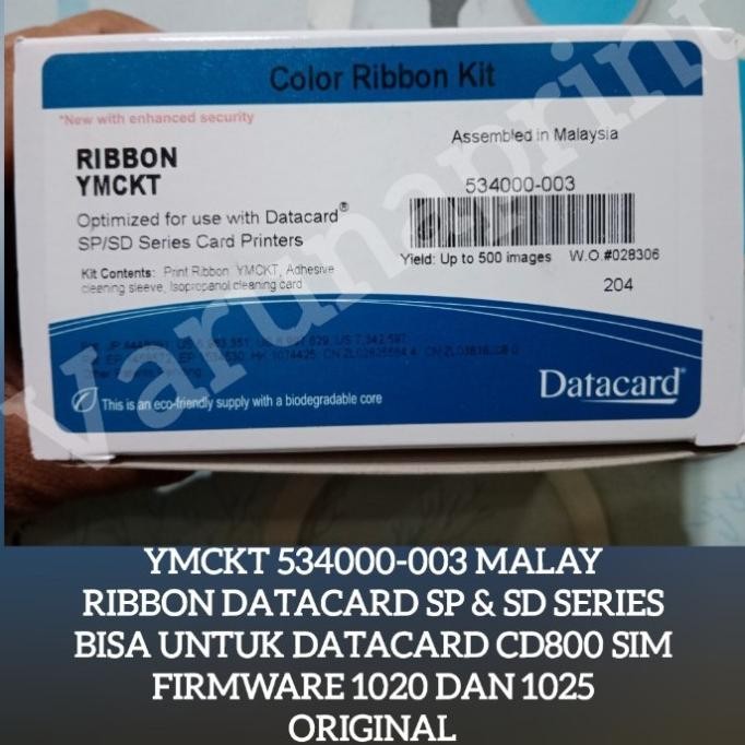 Ribbon Color Ymckt 534000-003 / Datacard / 534000-003 / Ymckt Tersedia