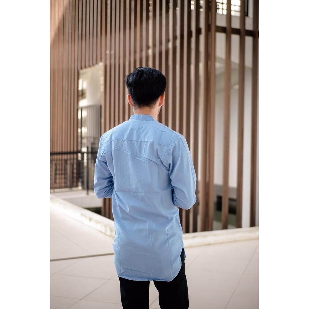 Terlaris Baju Koko Kurta Lengan Panjang Warna Biru Muda Biru Laut Ada Big Size Banyak Warna Viral