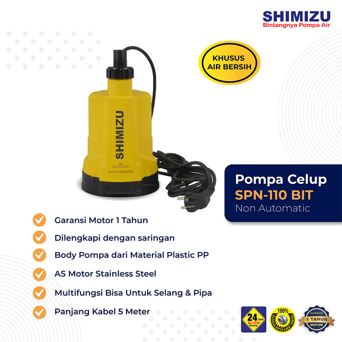 READY POMPA CELUP SHIMIZU 100 WATT SPN-102 BIT ORDER
