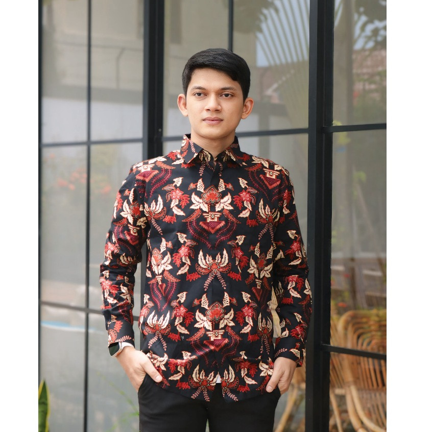 OW BATIK PRIA  - BATIK PRIA LENGAN PANJANG - OW BATIK 018 PREMIUM - BATIK FORMAL PRIA