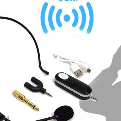 Microphone Mic Wireless Headset Bando To Ampli - Pc - Laptop Terlaris
