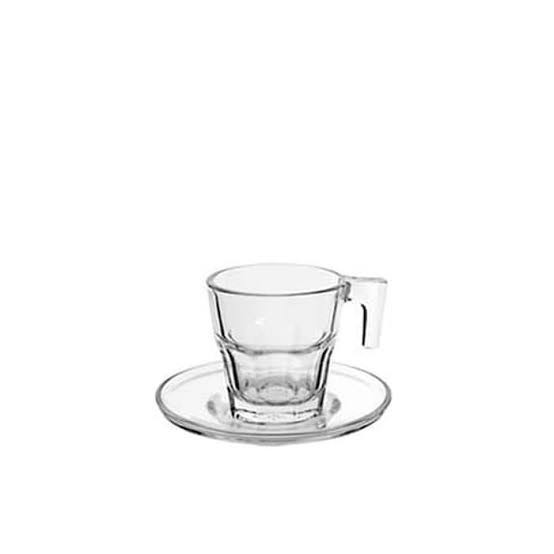 populer] Cangkir Gelas Sloki Shot Kecil Gagang Espresso 80ML + Tatak Kim Glass