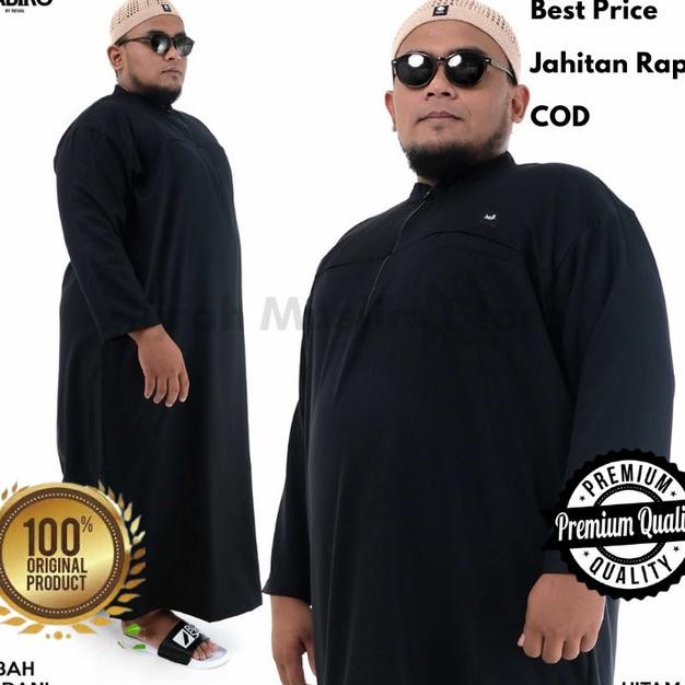 MURAH  Baju Gamis Jubah Pria Katun Haramain Big Size Jumbo Pria COD Terlaris