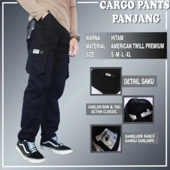 Celana Cargo Panjang Pria Army