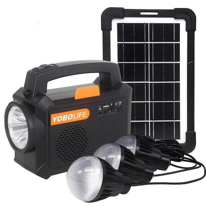 PORTABLE SOLAR PANEL GENERATOR KIT PEMBANGKIT LISTRIK TENAGA SURYA LED