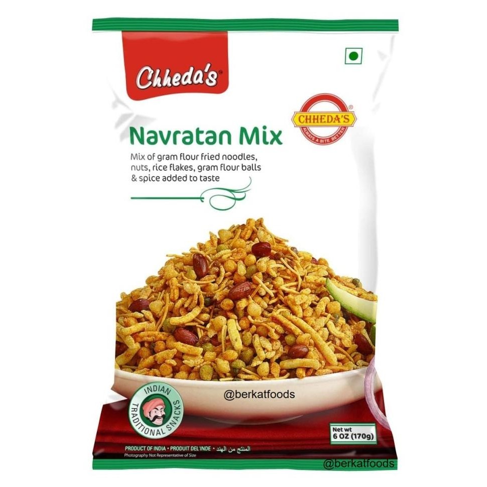 

paling diminati] Navratan Mix Chheda's / Cemilan Snack Namkeen Chhedas India Mixture