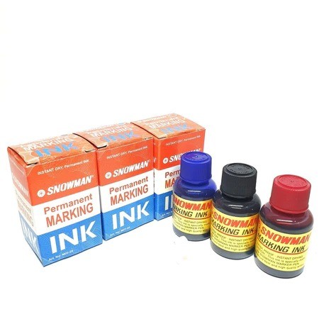 

TINTA / ISI ULANG / REFILL SPIDOL PERMANEN SNOWMAN / TIDAK BISA DI HAPUS HITAM | BIRU | MERAH