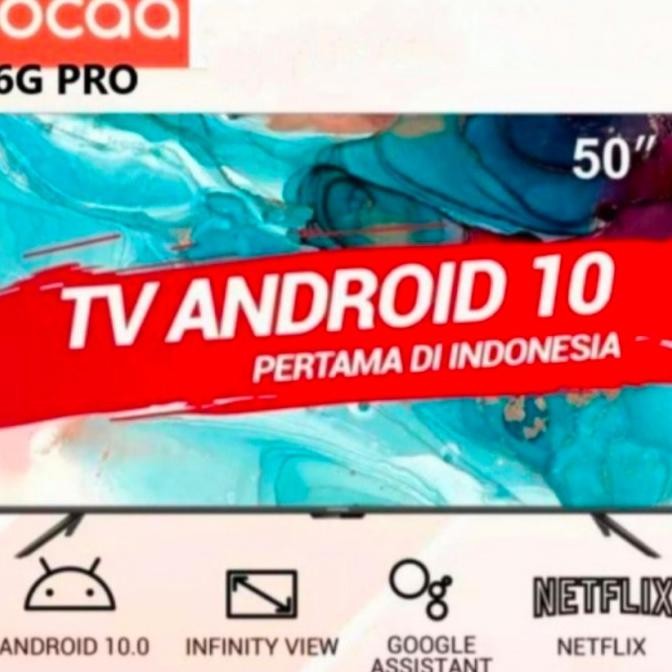 TERMURAH - COOCAA LED TV 50S6G- 50 INCH UHD 4K PRO ANDROID 10 SMART ANDROID NETFL