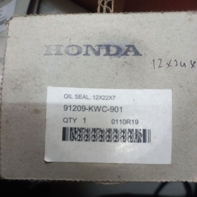 91209KWC901 – OIL SEAL 12X22X7, SEAL PERSENELING ALL CB 150R NEW, CBX, ALL CBR 150R NEW, SONIC, SUPR