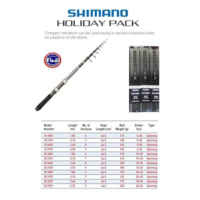 Shimano Holiday Pack Telescopic Rod Joran Pancing Antena