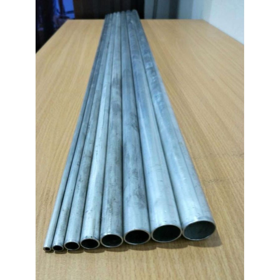 Pipa Aluminium Bahan Antena rig ht tebal 1,2 mm panjang 150cm ALKAN