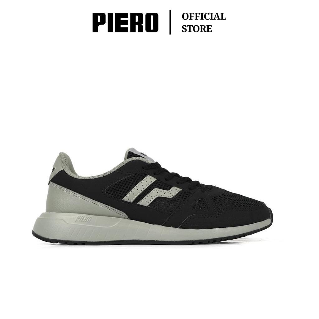 PIERO SEPATU SNEAKERS PRIA RUSHER BLACK ROCK GREY BLACK PIE1000068