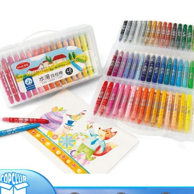 

48 Warna Crayon Grap Crayon Grap Mata Edang Ily Crayon Water Oluble Crayon Rayon Warna