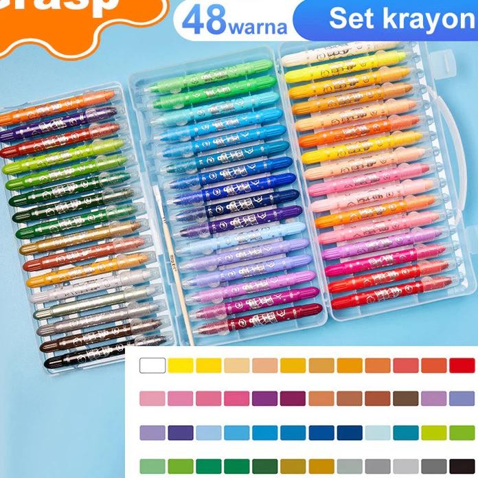 

Grap Edang Crayon 123648 Warna Water Oluable Crayon Rayon Mewarnai Coco Untu Luian Anaana
