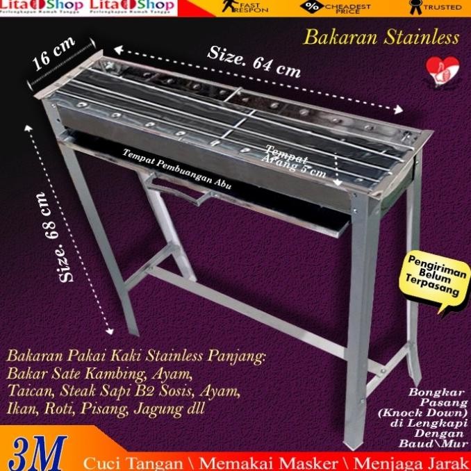 

READY TEMPAT BAKAR BAKARAN PANGGANGAN STAINLESS SATE KAMBING AYAM TICAN