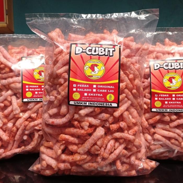 

BOOM SALE Kerupuk Pedas Cubit Cubitan D-Cubit 250Grm Kerupuk Gurilem Snack Keripik Cemilan Makanan