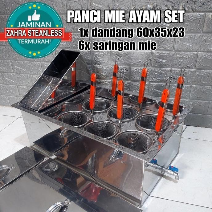 

READY DANDANG MIE AYAM 6 LUBANG PLUS KUAH LENGKAP SARINGAN MIE / TONG MIE