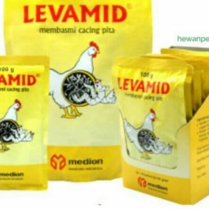 

READY LEVAMID 100GRAM CACING PITA AYAM BURUNG BEBEK HEWAN LAIN BASMI