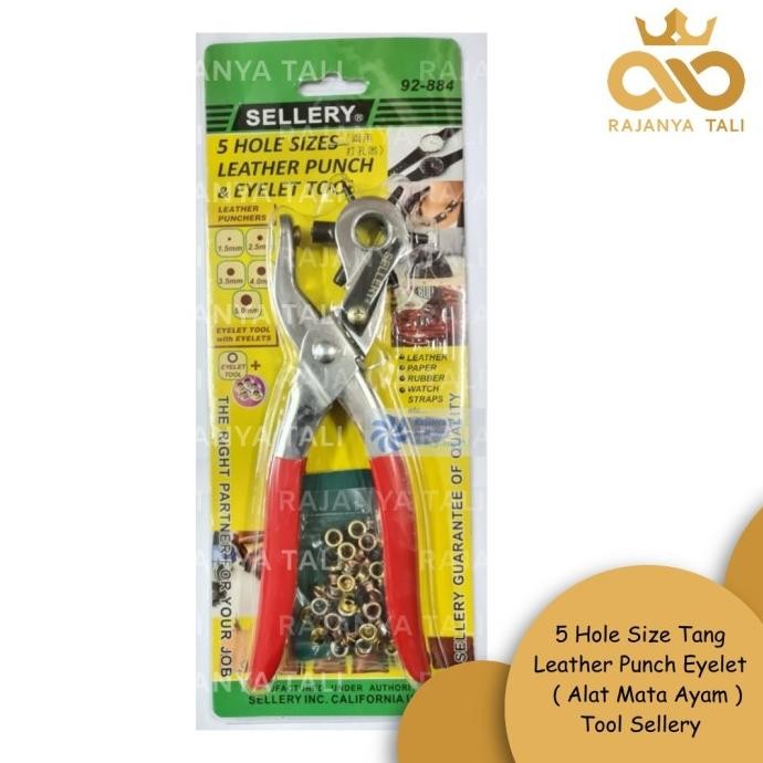 

READY 5 HOLE SIZE TANG LEATHER PUNCH EYELET ( ALAT MATA AYAM ) TOOL SELLERY