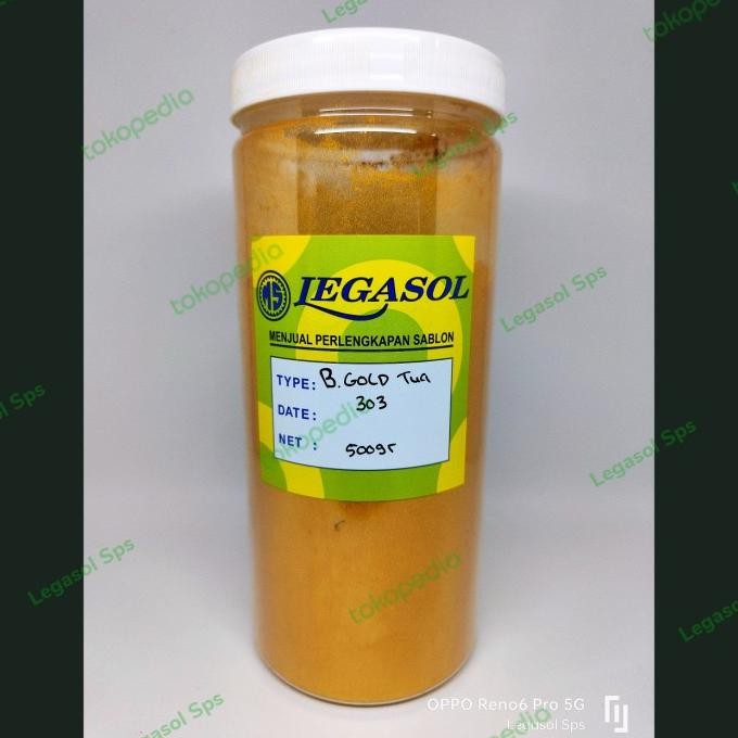 Baru Bubuk emas / Powder Gold Tua 303 & Muda 300 @500g (u/cat & slime)
