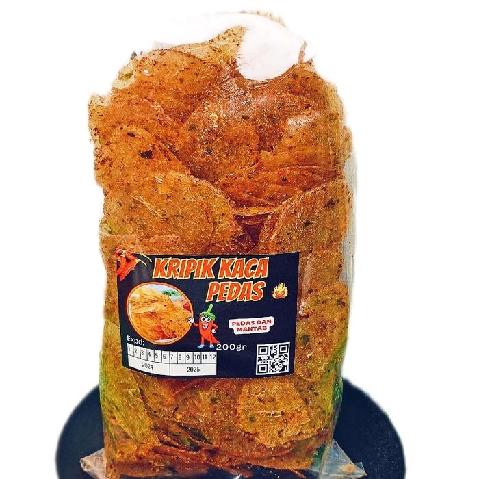 

STOK TERBATAS Kripik Kaca Pedas, Snack Pedas dan Renyah - Food