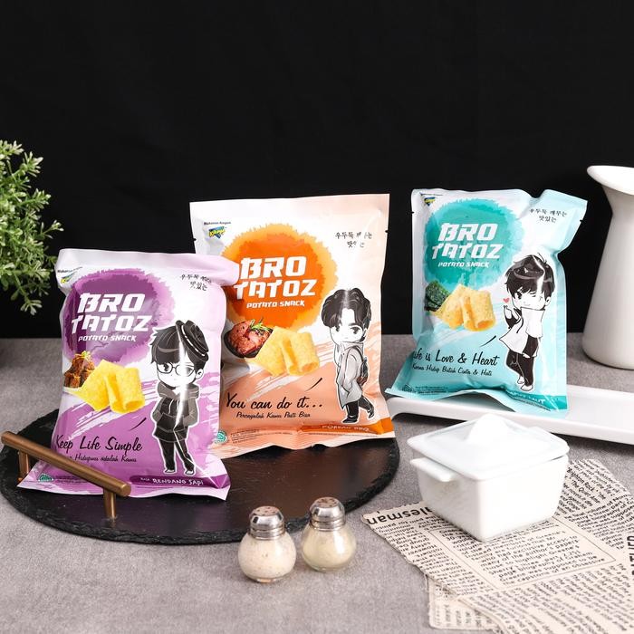 

OBRAL PAKET BROTATOS 15 PCS ANEKA RASA Rendah lemak Rendah gula snack makanan ringan potato chips