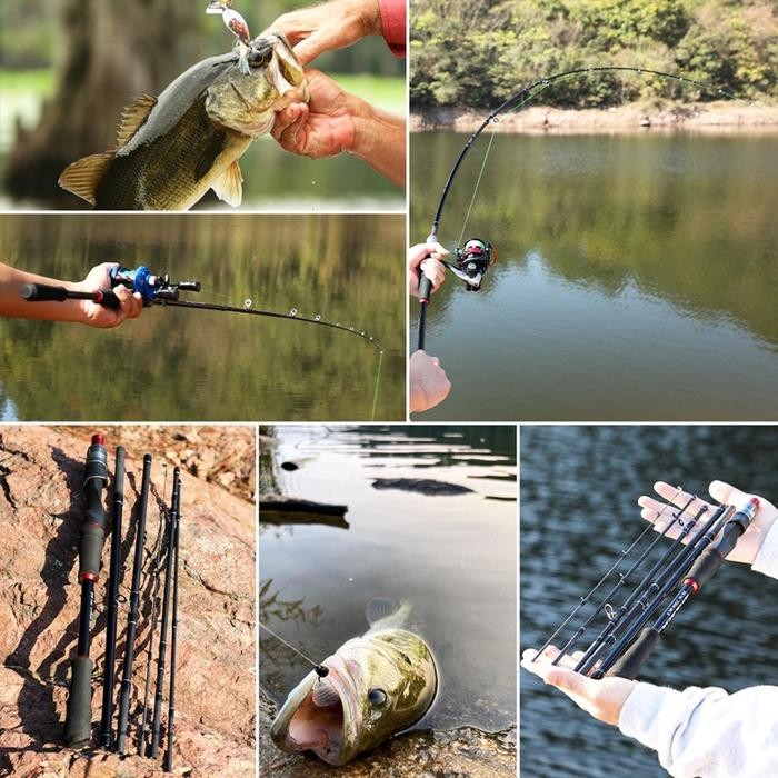 Sougayilang 10-20LB Joran Pancing 5/6 Bagian 180cm 210cm Sning Casting Joran BC