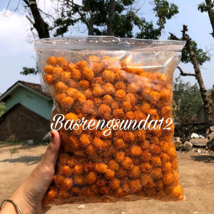 

HEMAT [Beli Lokal] Cimol kering Crishpy Extra pedas Daun jeruk isi 1kg cemilan instan Food Snacks