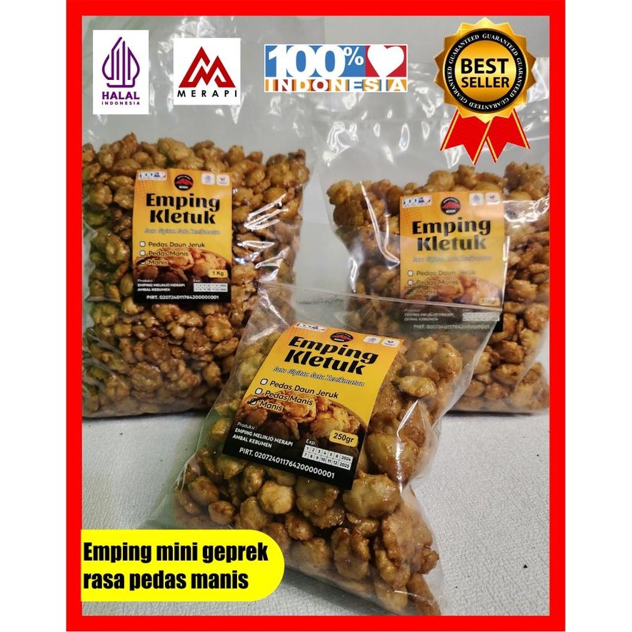 

PROMO SPECIAL EMPING KLETUK/MEDEM RASA PEDAS MANIS KHAS KEBUMEN BERAT 250gr 500gr 1kg Cemilan Food
