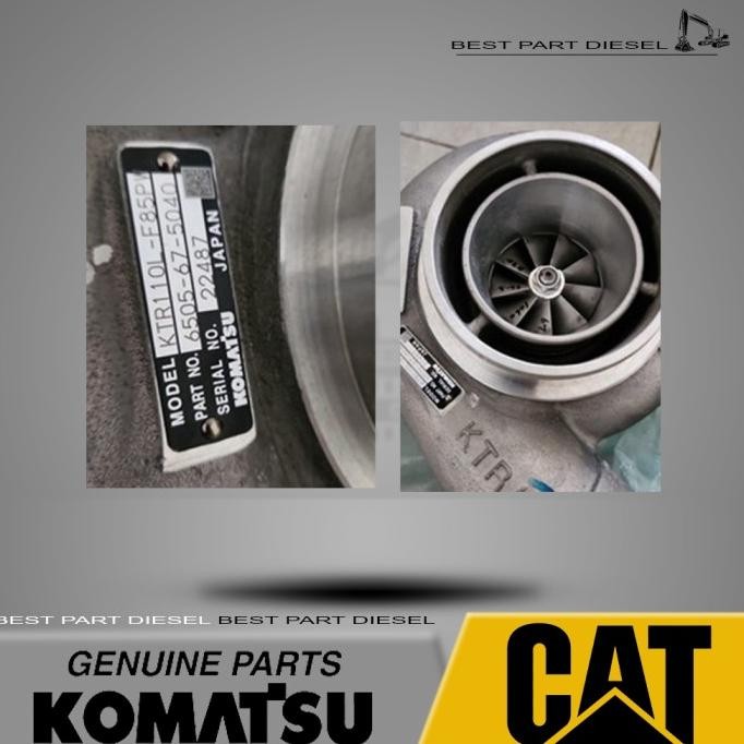 KOMATSU TURBO CHARGER 6505-67-5040 GENUINE PART 6505675040 ORIGINAL DAN TERPERCAYA