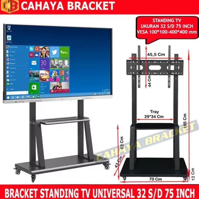 Bracket Standing TV / bracket standing / standing bracket tv 32 43 50 55 60 65 inch Siap Kirim
