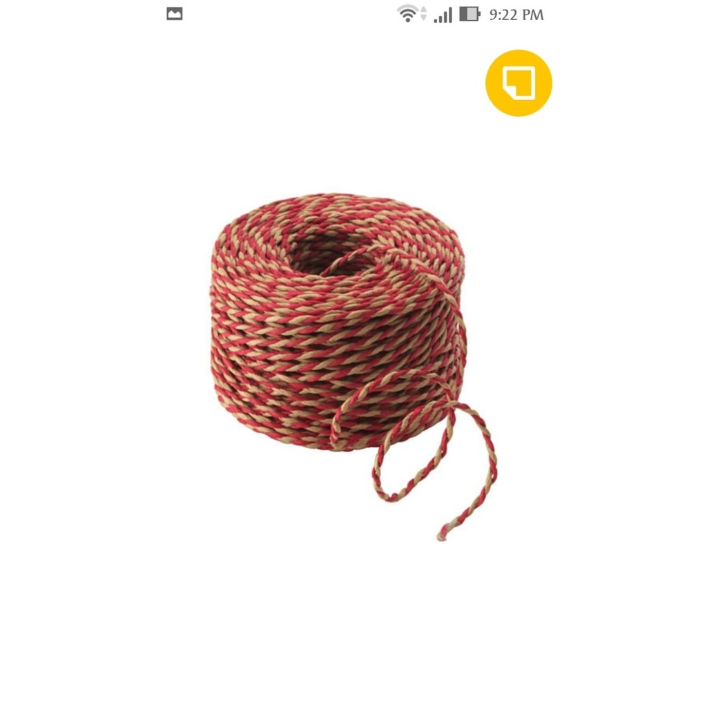 

Tali Rami Jute String 40m x 1roll Tali Kado 2 Warna Coklat Merah Pilin