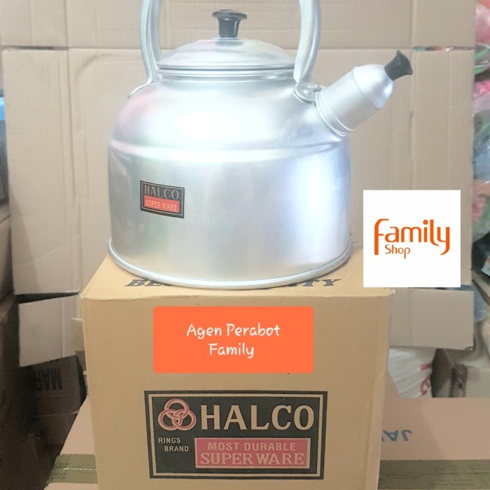 TEKO BUNYI HALCO 22 CM / WHISTLING KETTLE HALCO 4 LITER ALUMUNIUM