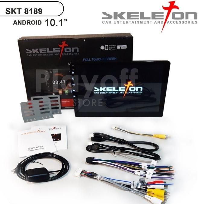 Terjangkau 2 Din Head Unit Android 10 Inch Skeleton 8189 Double Din Bluetooth Gps