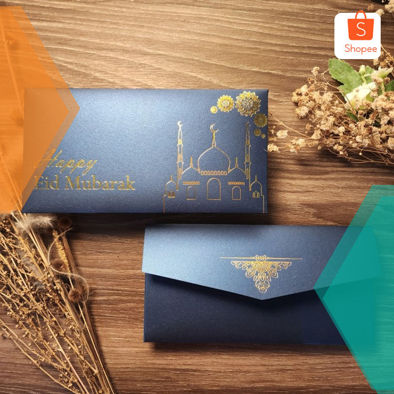 

Murah Amplop Uang Idul Fitri Horizontal Besar 9.5x18.5cm/ Angpao Eid Mubarak Fancy / Angpau Lebaran (Isi 10 pcs) - Navy Blue Keren