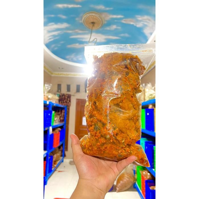 

BERMUTU Cemilan Keripik KULIT AYAM DAUN JERUK/PEDAS BALADO 500gr Kriukk snack Food Kering
